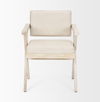 Topanga I Cream Fabric Wrap Blonde Wooden Frame Dining Chair thumbnail 3