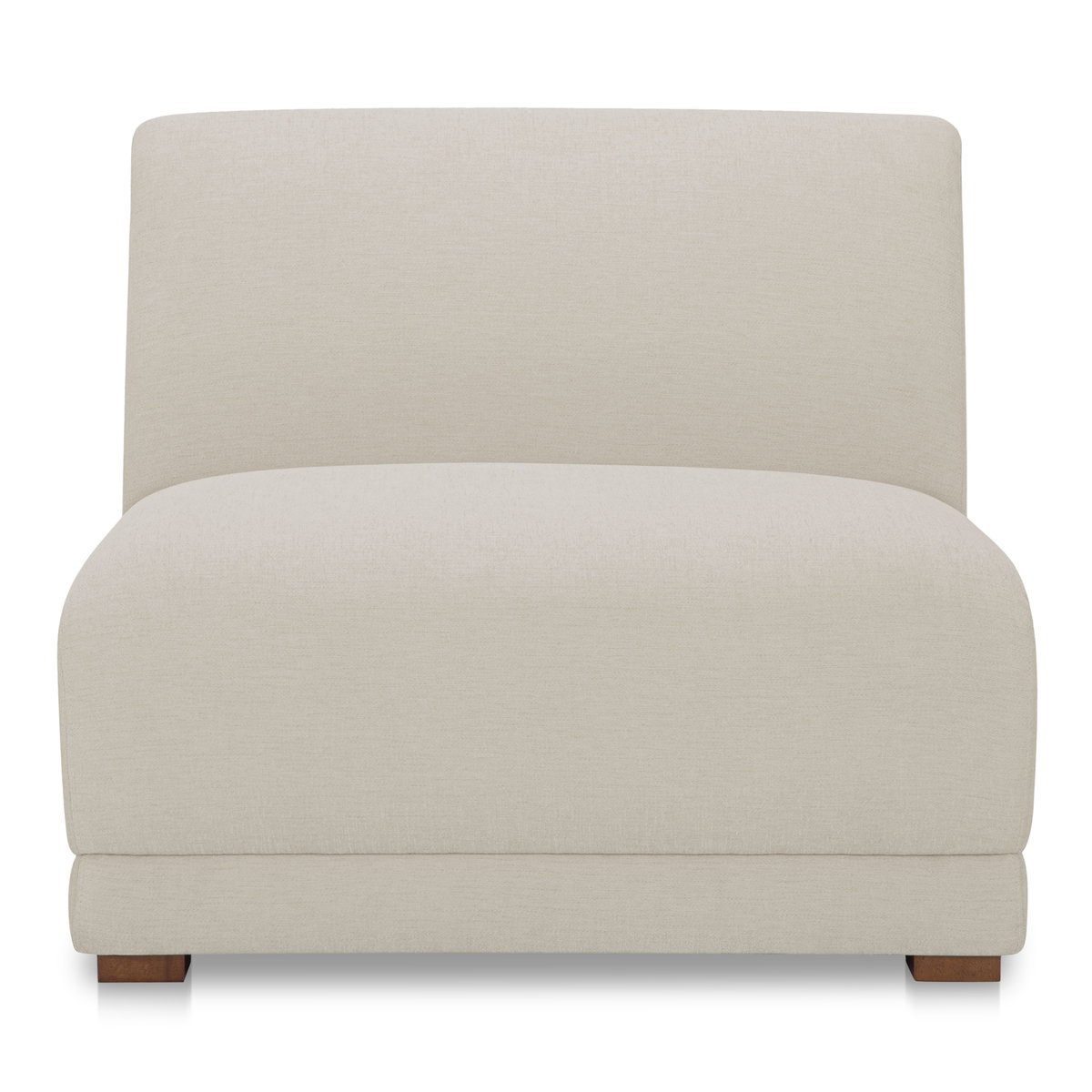 Fraser Slipper Chair Off White, Accent Chair by Moe's Home, 35.4" width x 31.5" height x 36.6" depth View 1