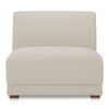 Fraser Slipper Chair Off White, Accent Chair by Moe's Home, 35.4" width x 31.5" height x 36.6" depth thumbnail 1