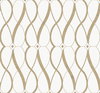 Graceful Geo Cream & Gold Wallpaper, by York Wall, 26'10.8" length x 2'3" width x 0.02" depth thumbnail