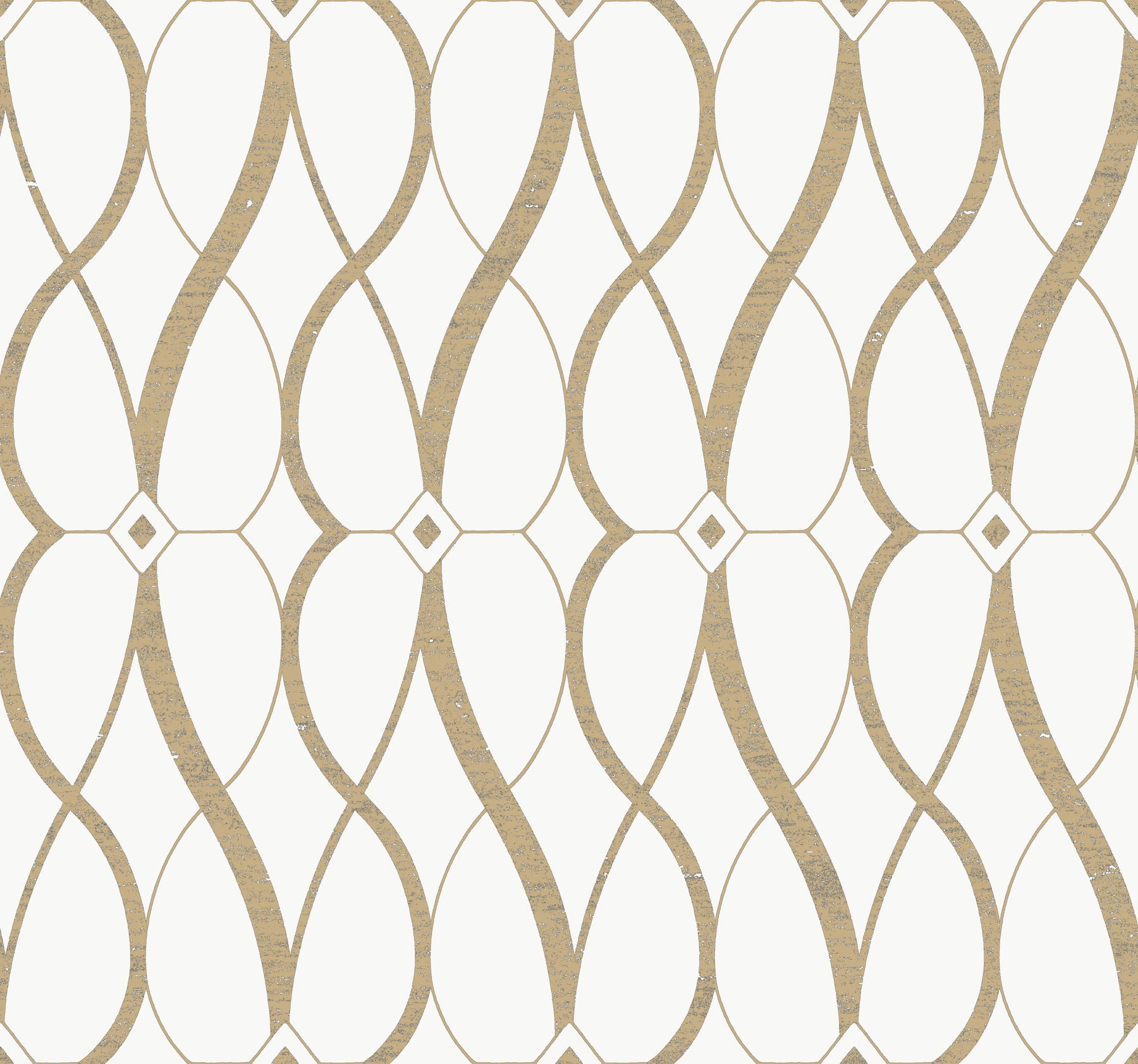 Graceful Geo Cream & Gold Wallpaper large image 