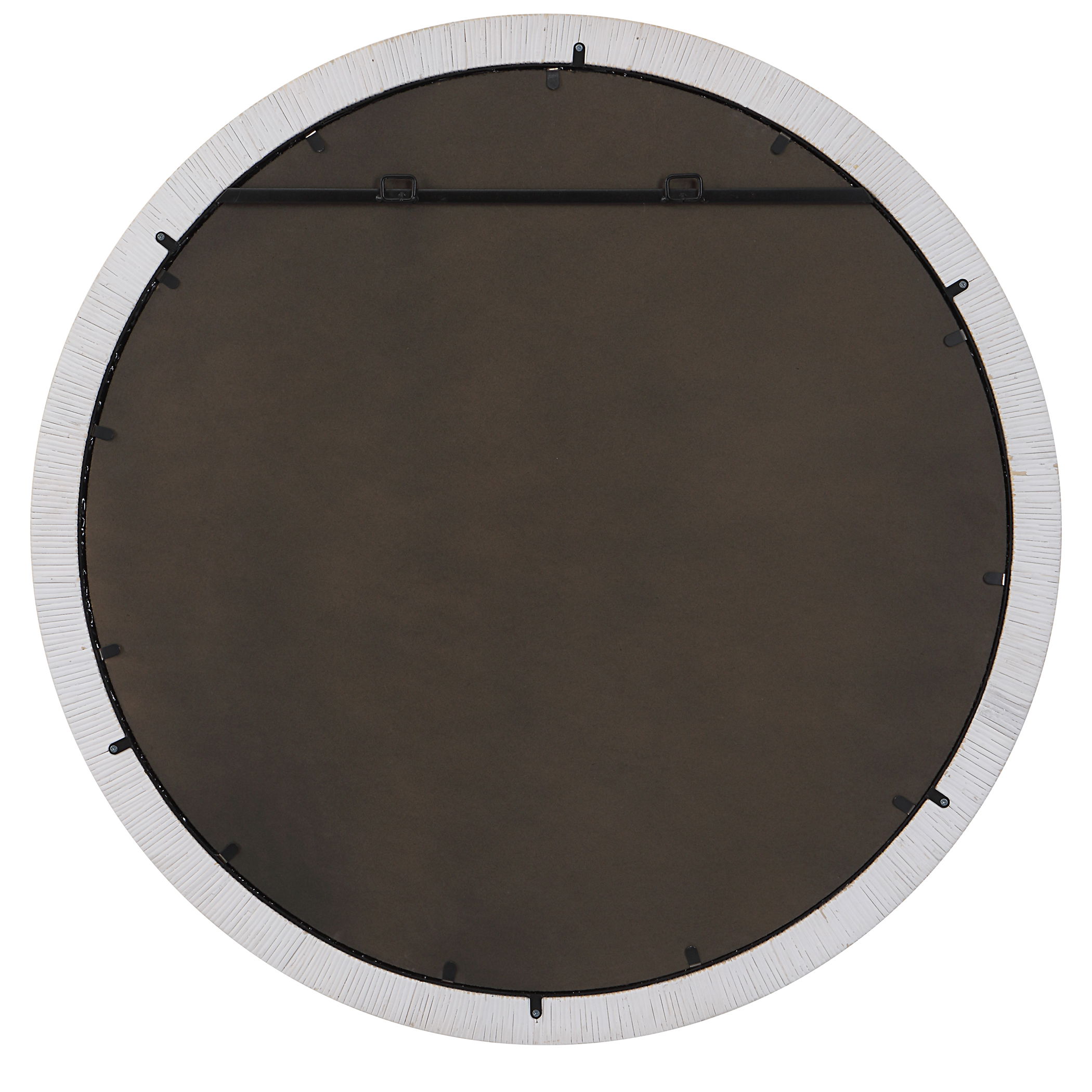 Granada Whitewash Round Mirror, by Uttermost, 42" width x 42" height x 2" depth View 8