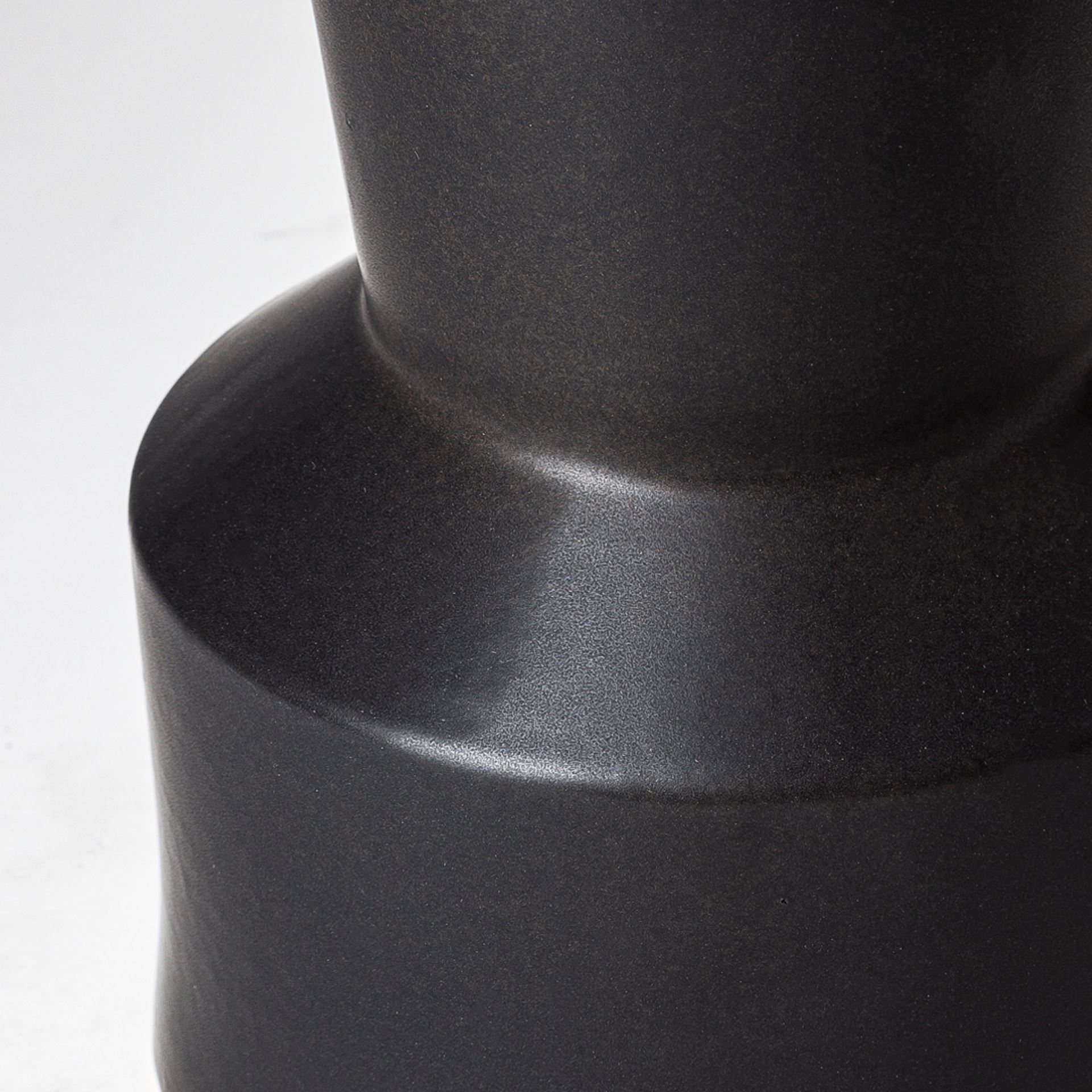 Laforge Black Ceramic Vase, by Mercana, 5.51" length x 5.51" width x 9.45" height View 7
