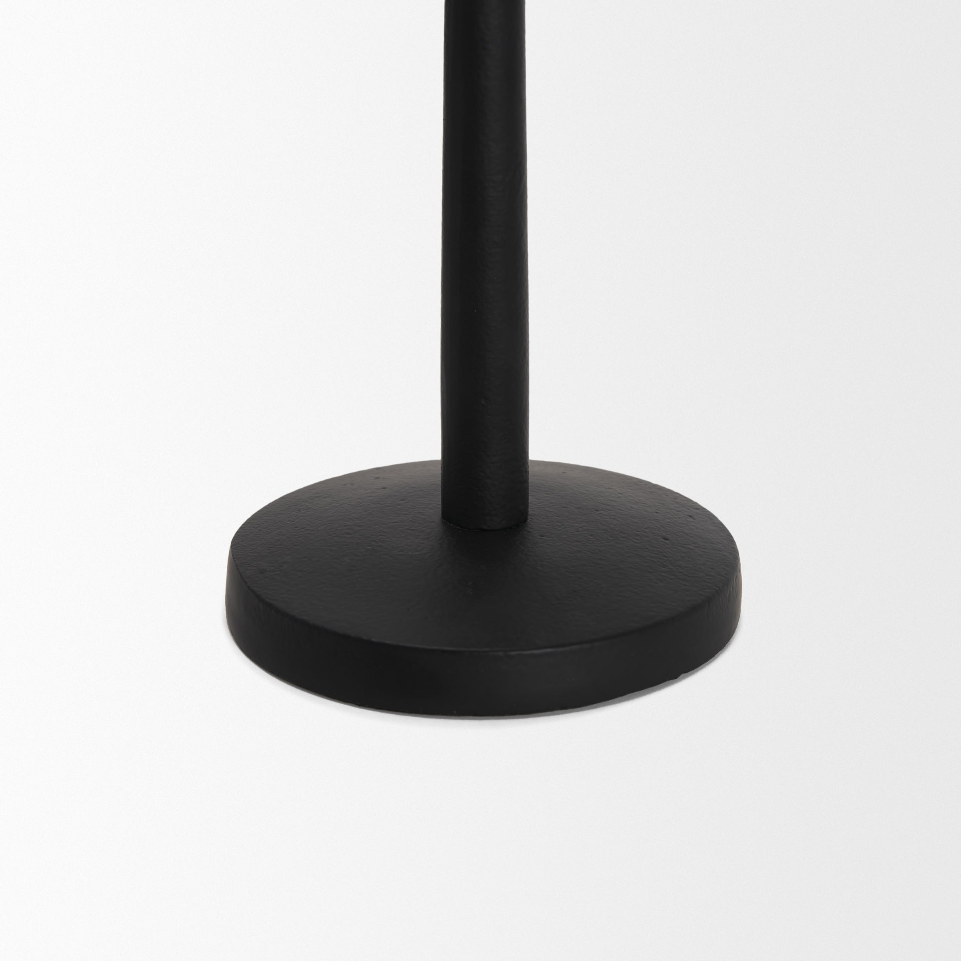Qwin Matte Black Cast Aluminum Tall Candle Holder large image 