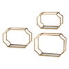 Lindee Gold Wall Shelves S/3 thumbnail 4