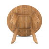 Delta Round Outdoor Dining Table Natural, Outdoor Table by Moe's Home, 3'11" width x 2'6" height x 3'11" depth thumbnail 5