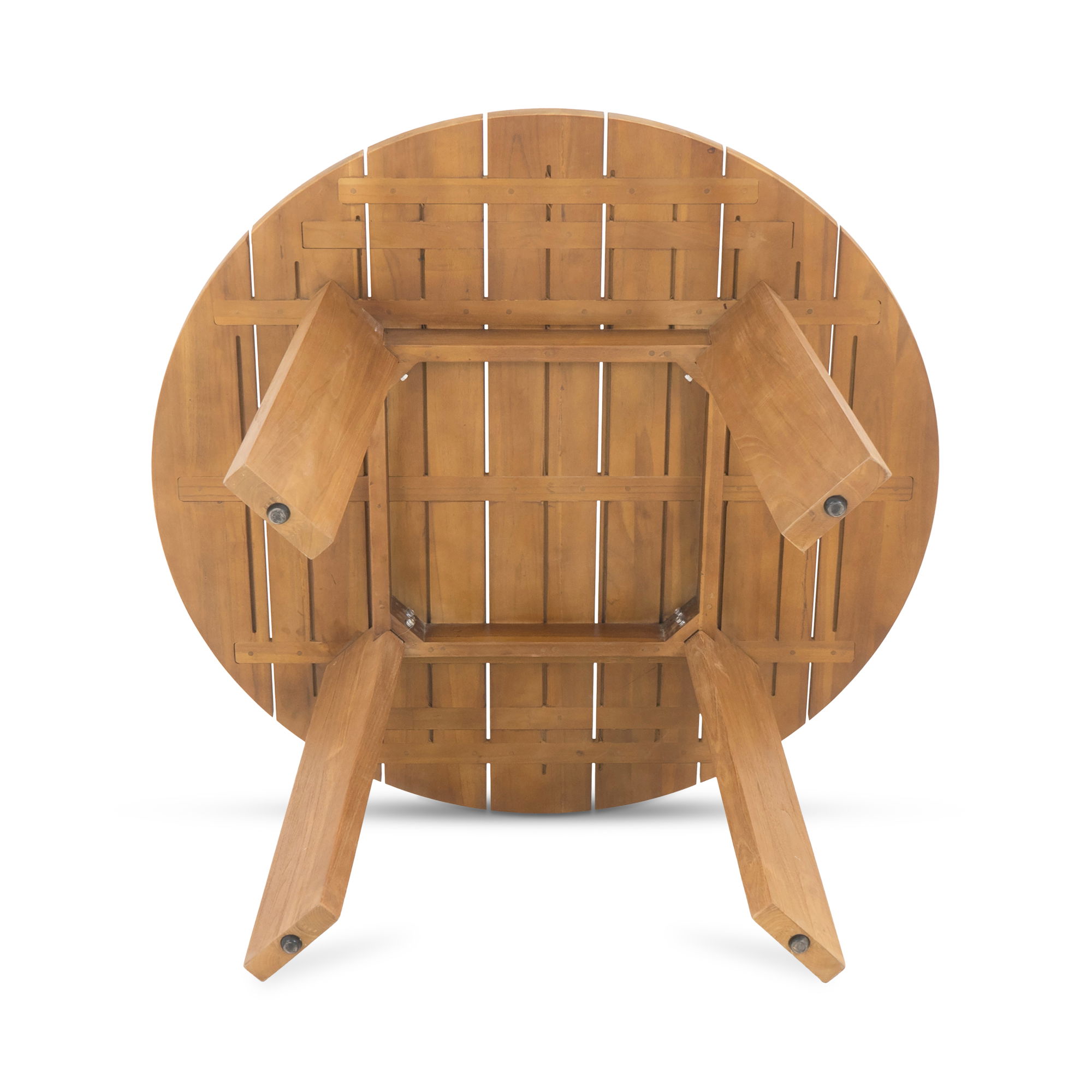 Delta Round Outdoor Dining Table Natural large image 