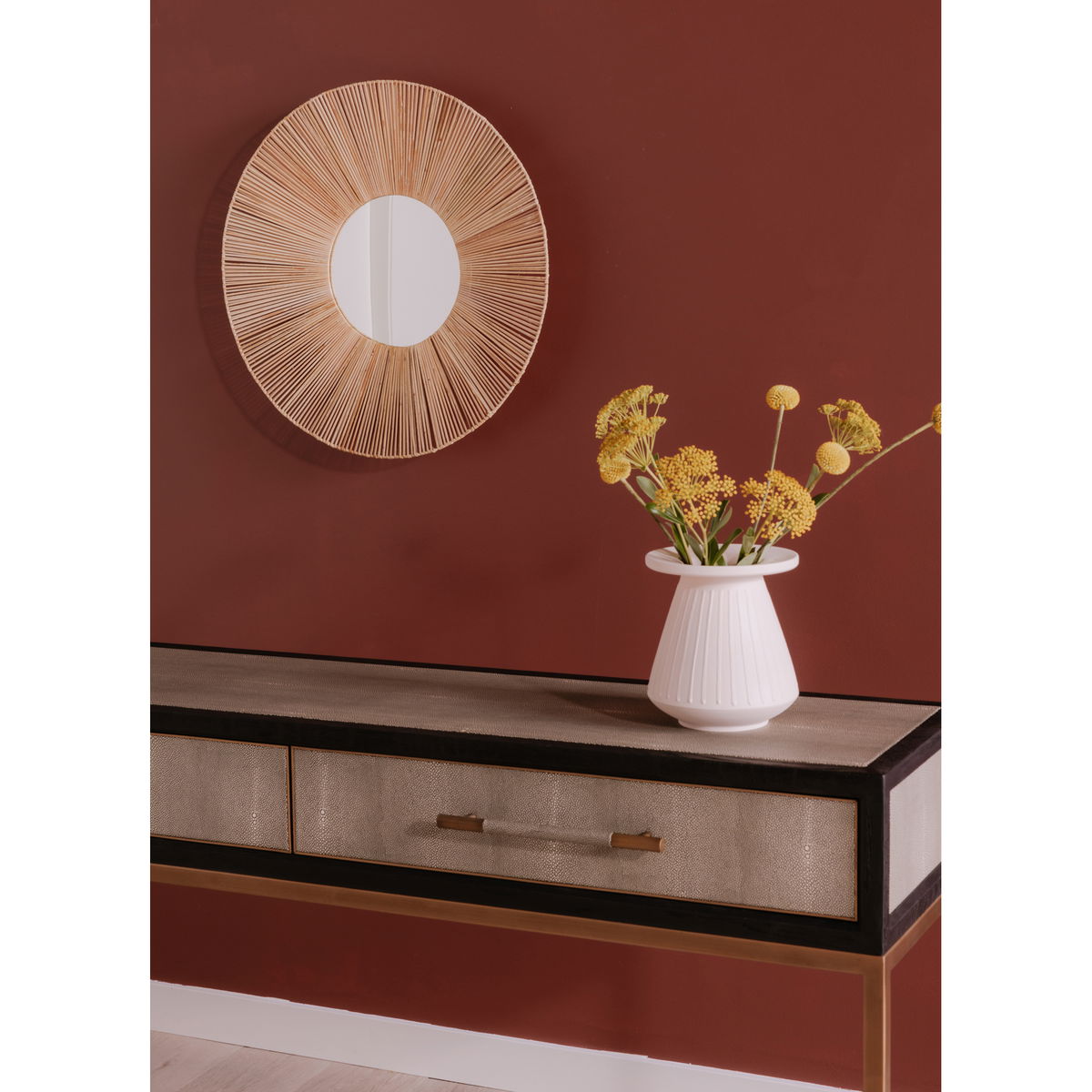 Mako Console Table Grey, by Moe's Home, 59" width x 32.3" height x 16" depth View 11