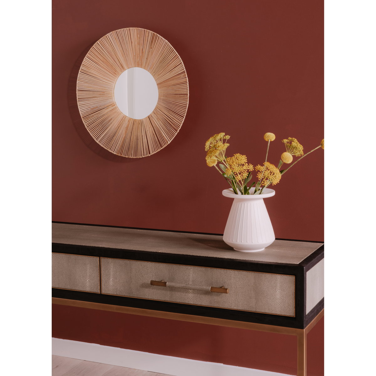 Mako Console Table Grey, by Moe's Home, 59" width x 32.3" height x 16" depth View 11