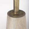 Maxwell 32' Round Pedestal Dining Table | Modern | Light Wood & Gold Metal/Light Wood | Seats 2, by Mercana, 32" length x 32" width x 36" height thumbnail 4