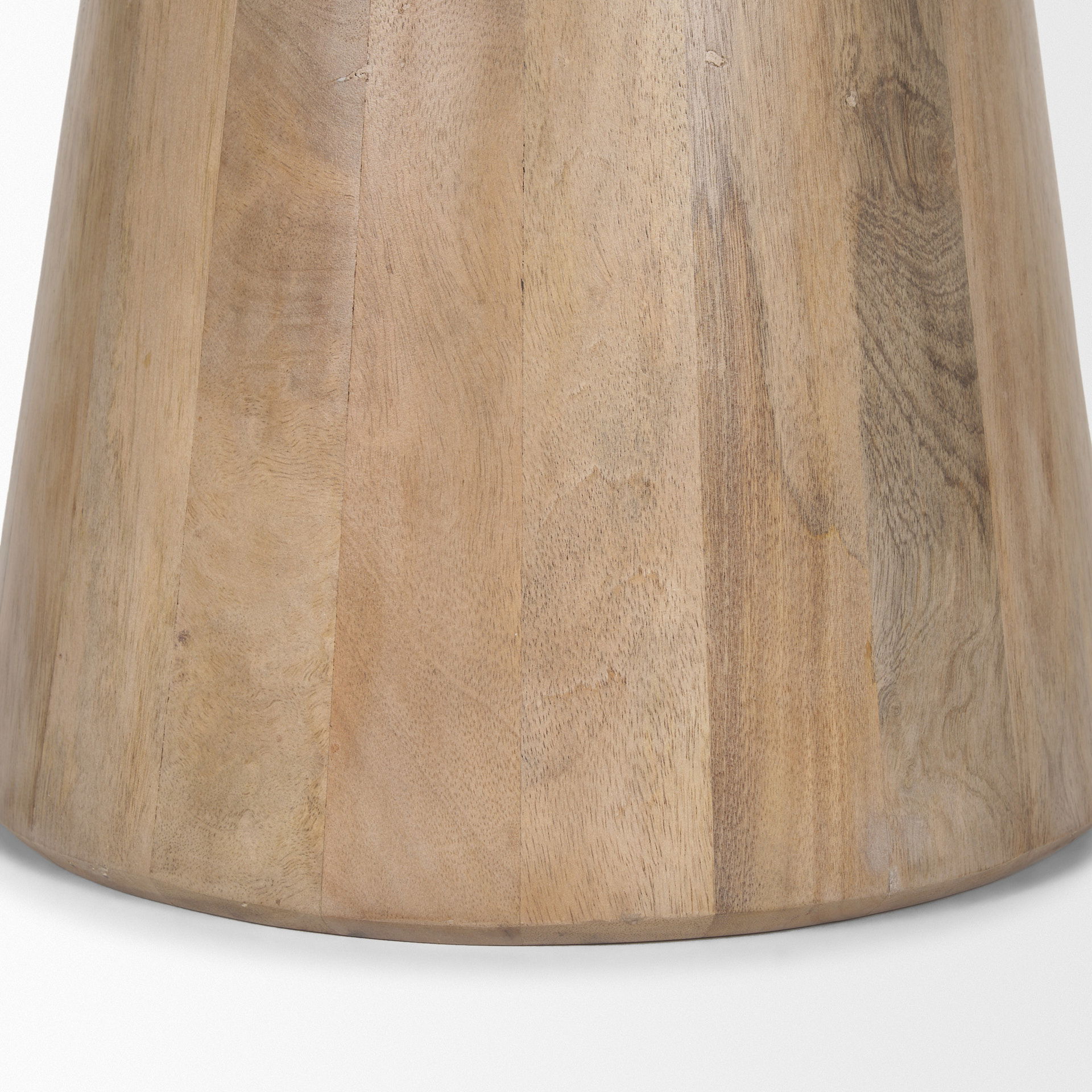Takoda Light Brown Wood Tapered Drum Accent Table large image 