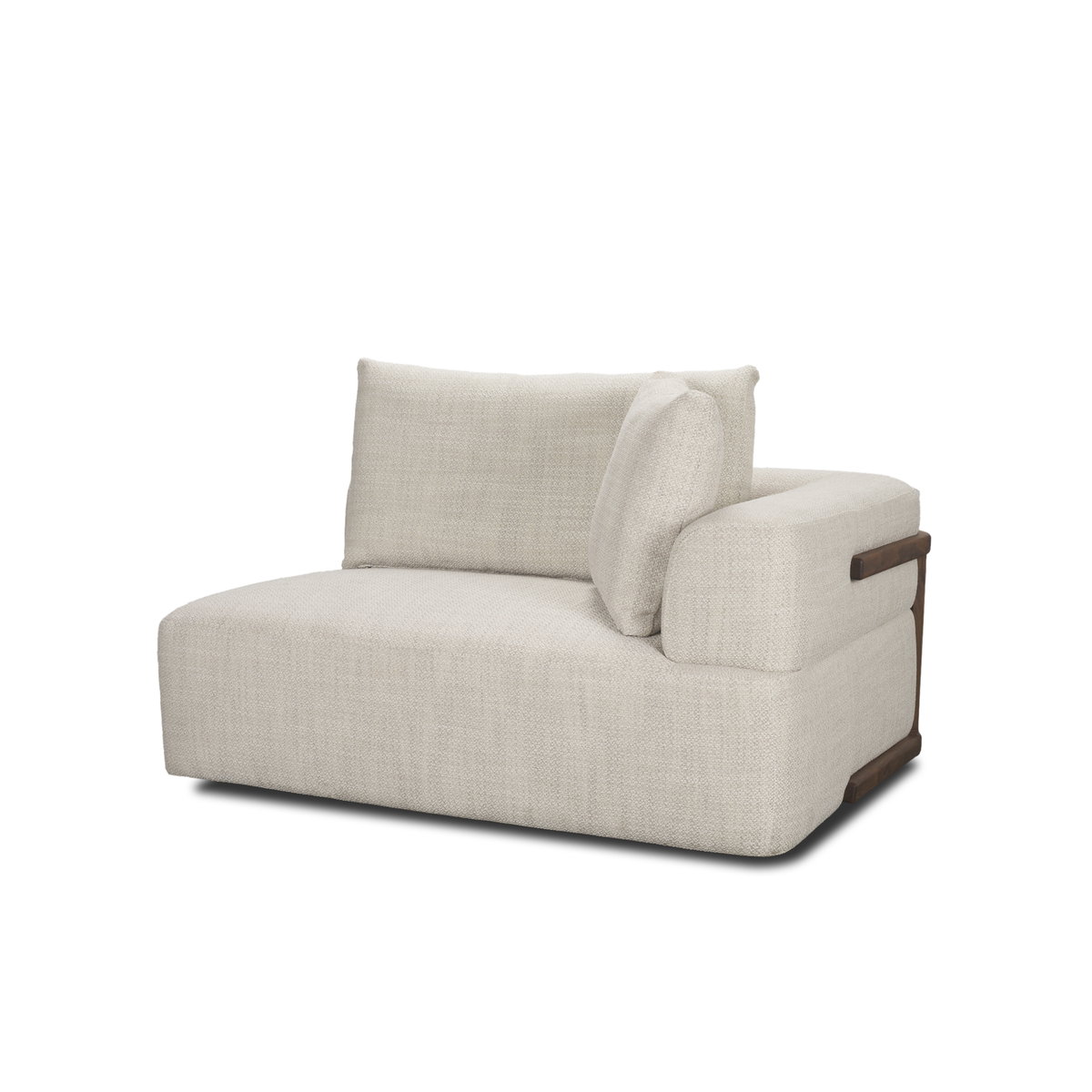 Warner Oatmeal 3 Piece Sofa Set with Corner Piece, Sectional Sofa by Mercana, 140" length x 113" width x 32.68" height View 5