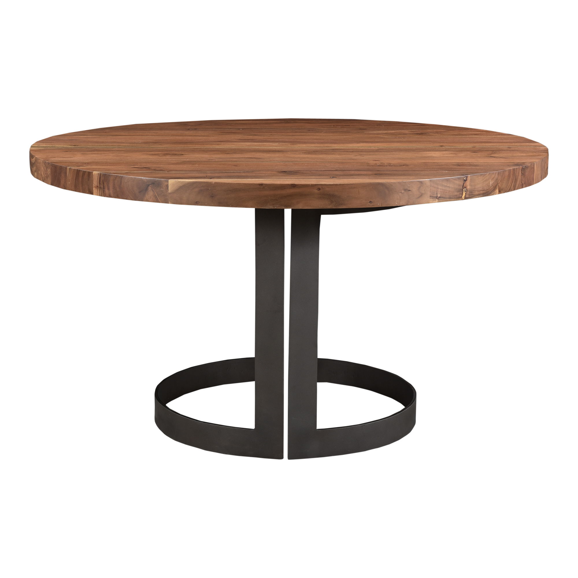 Bent Round Dining Table 54in Brown, by Moe's Home, 54" width x 30" height x 54" depth View 5