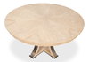 Tower Jupe Dining Table Med Bleached Oak, by Sarreid, 4'7" length x 4'7" width x 2'6" height thumbnail 12