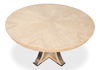 Tower Jupe Dining Table,Med,Bleached Oak, by Sarreid, 55" length x 55" width x 30" height thumbnail 12