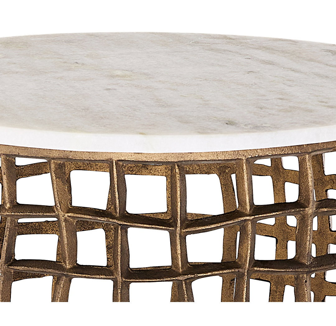 Lars Marble End Table, Side & End Table by Alder & Tweed, 18" width x 22" height x 18" depth View 4