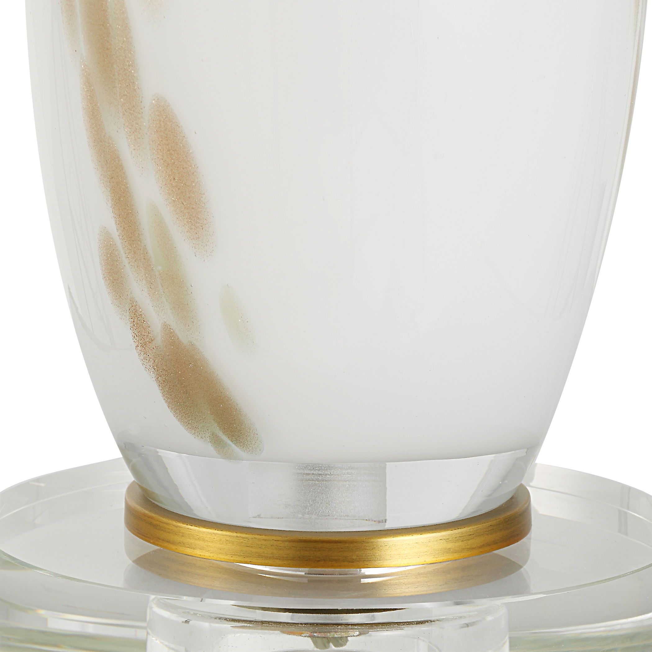 Lyra White & Gold Table Lamp large image 