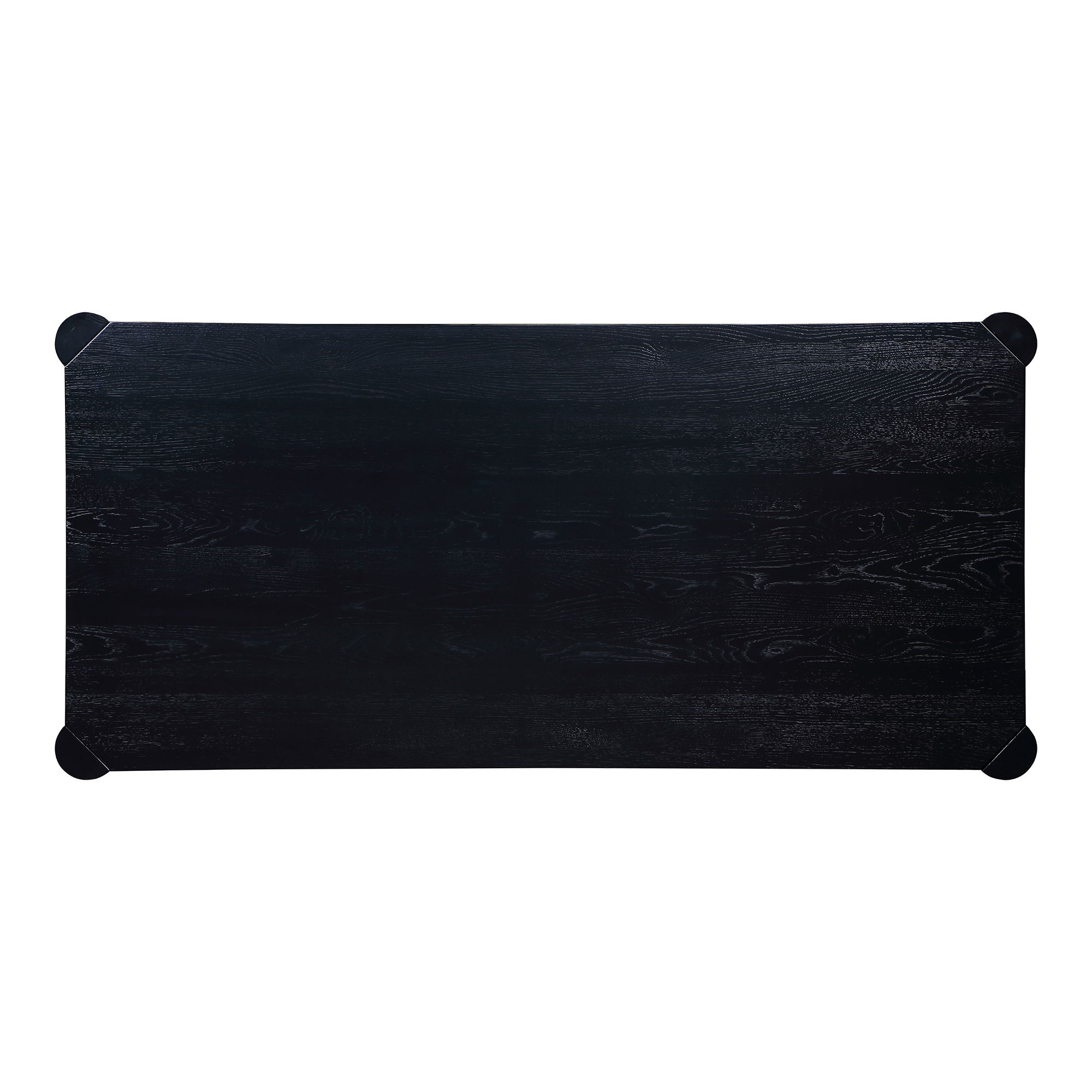 Post Large Dining Table Black, by Moe's Home, 96" width x 29" height x 39" depth View 5