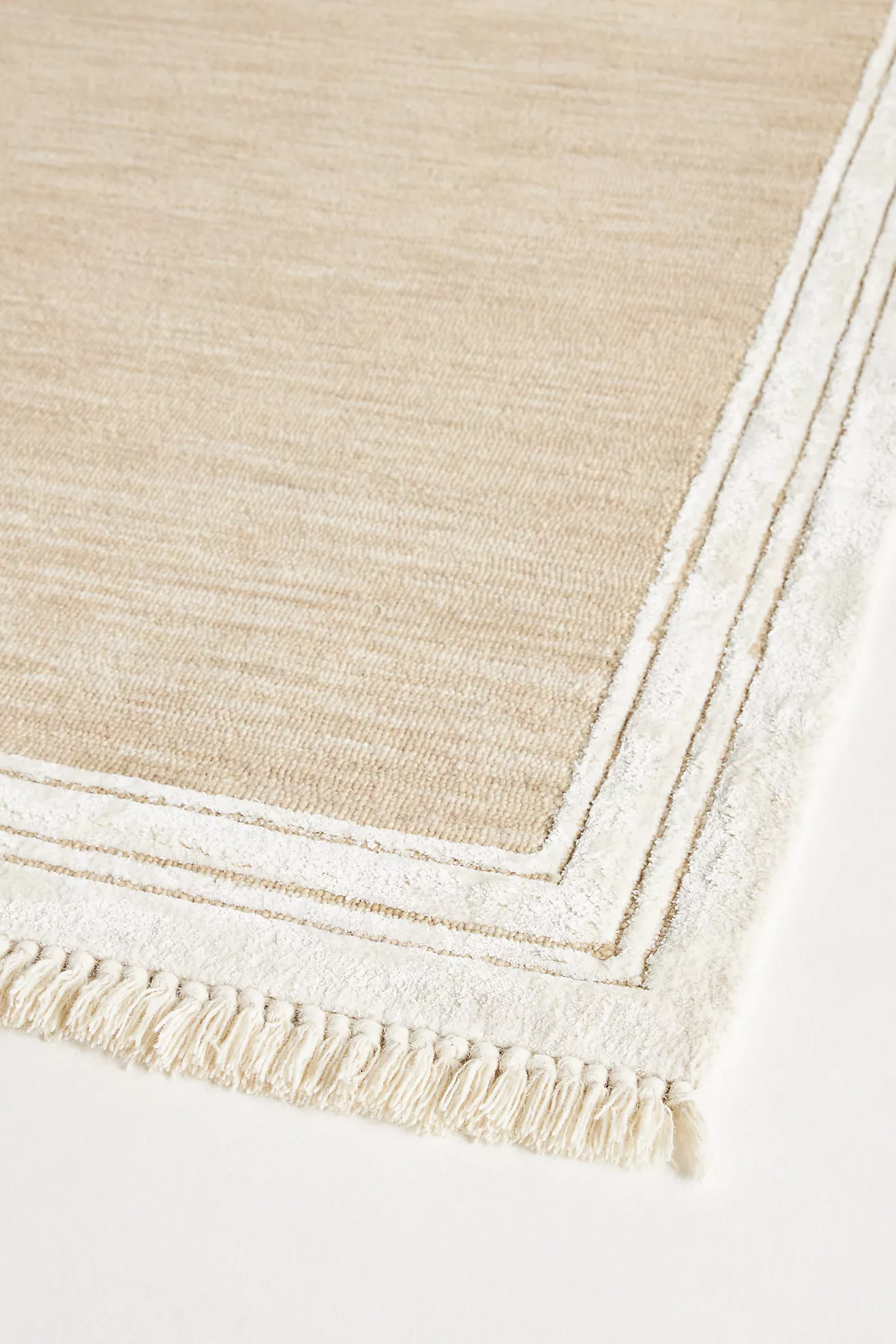 Online Designer Bedroom Wool Blend Tufted Tassel Rug