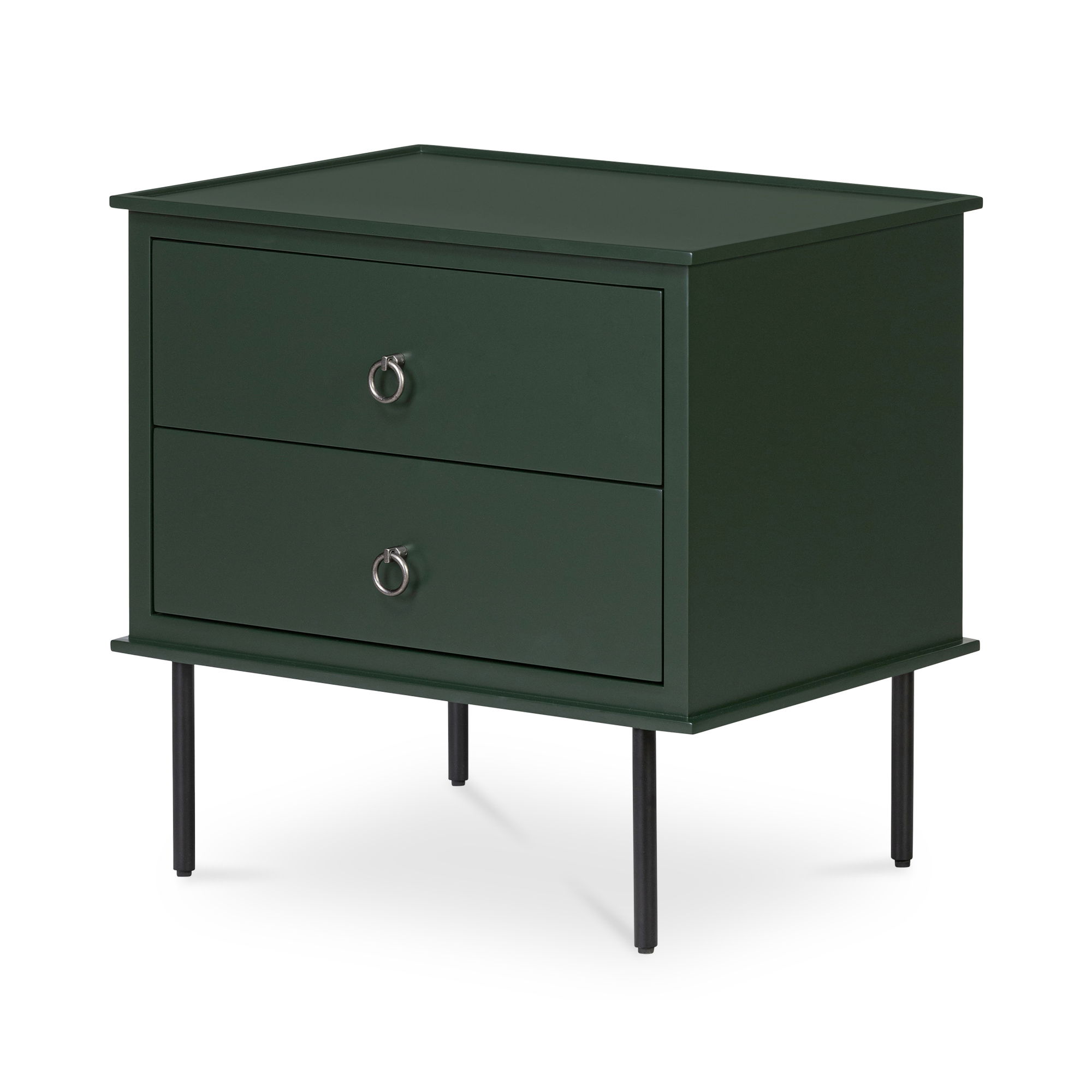 Reagan Nightstand Deep Green, by Moe's Home, 25" width x 24.25" height x 18.5" depth View 2