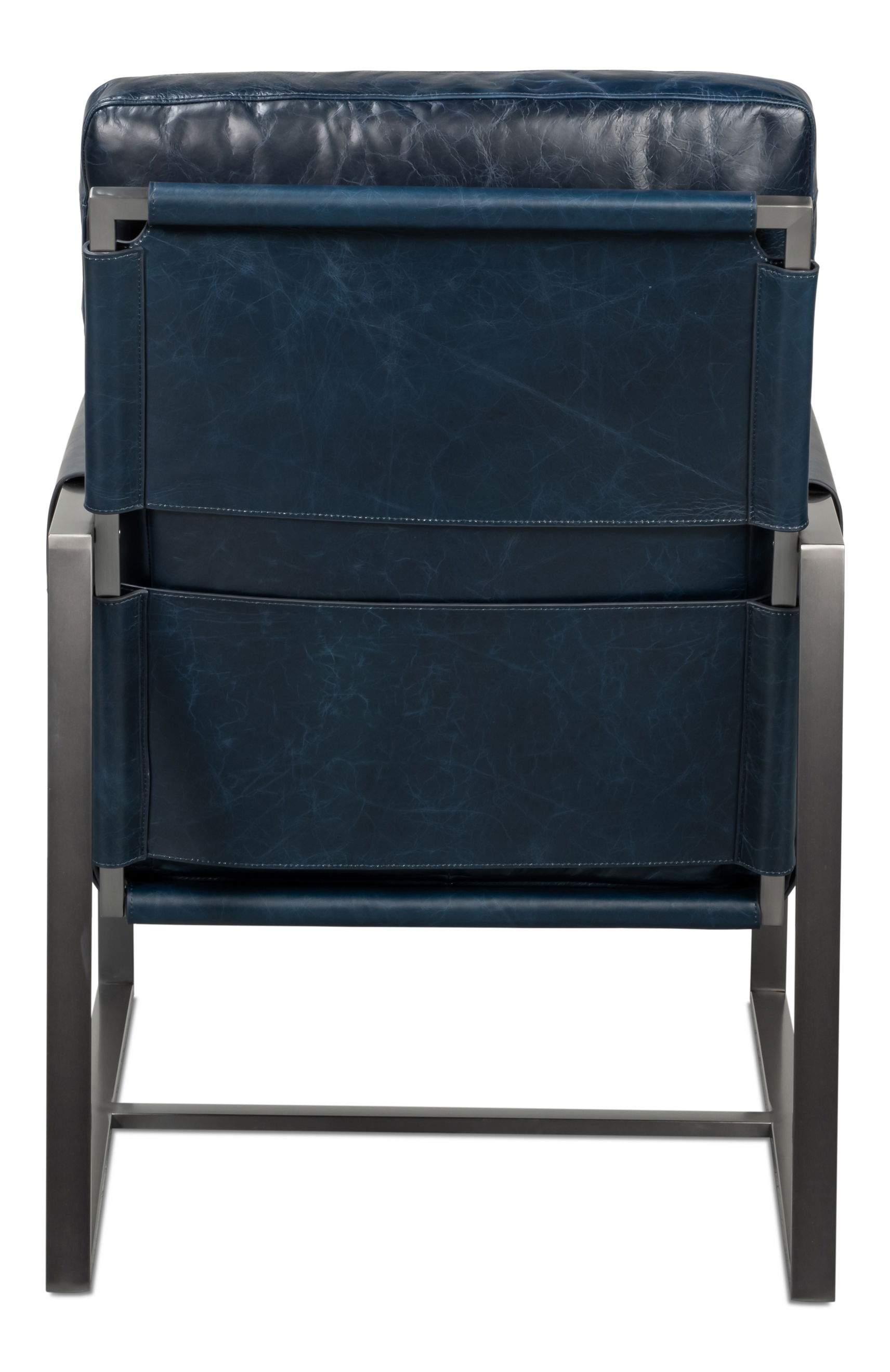 Edmonds Distilled Leather Chair,Blue large image 