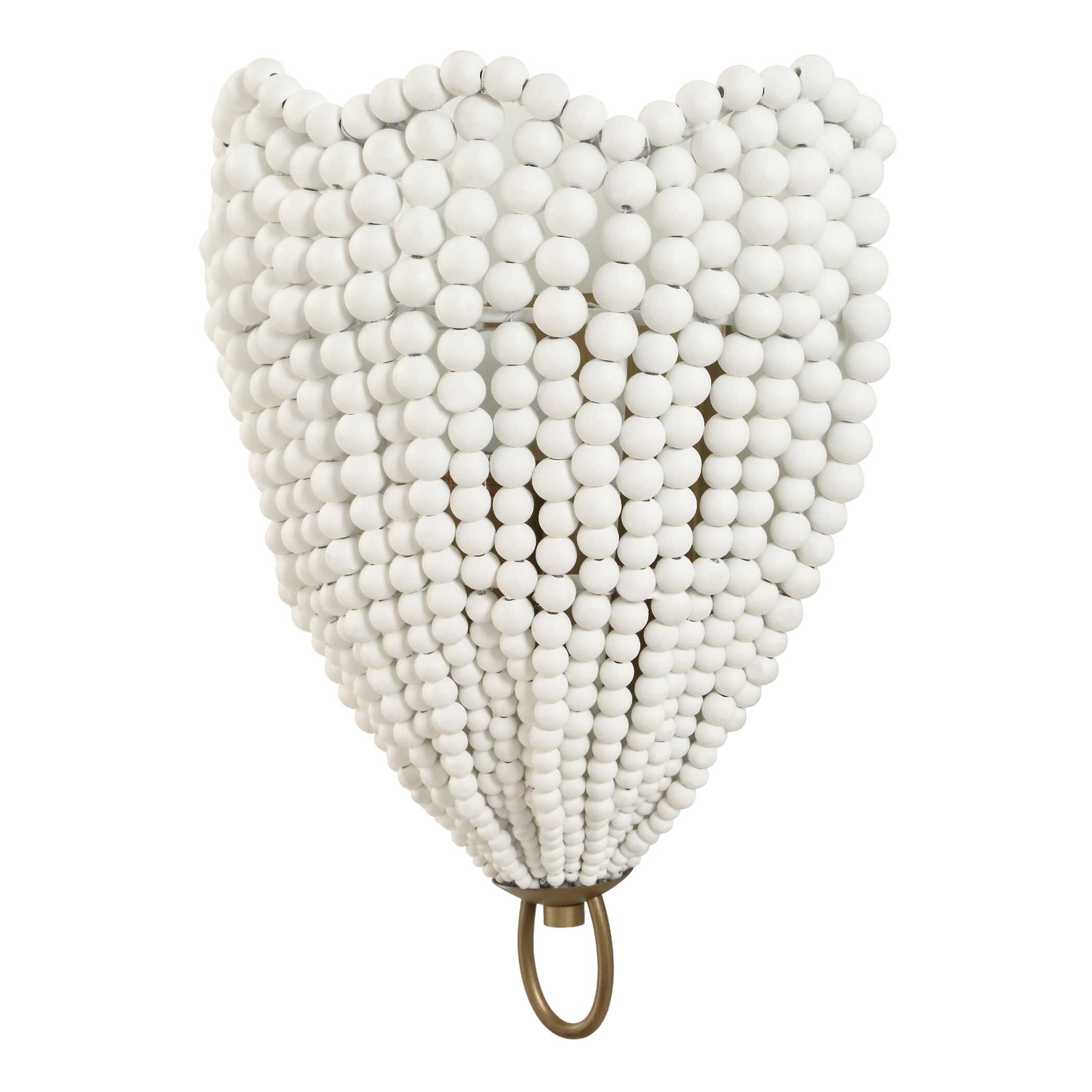 Biddeford 1 Light White Beaded Sconce large image 