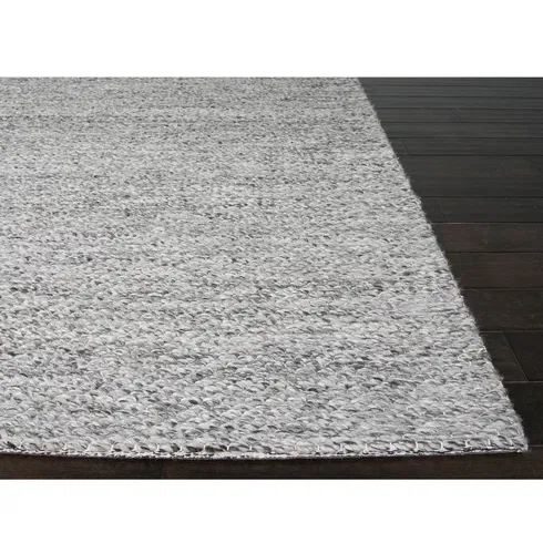 Provence Geometric Hand-Woven Wool Light Blue/Ivory Area Rug