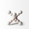 Carrollton I (Small) 7L x 7W Off-White Geometric Wood Ball Jack thumbnail 3
