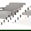 Palisades Gray Fabric with Brown Wood Frame Accent Chair thumbnail 0