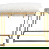 Paradox Small Gold & White Shearling Bench, Furniture by Uttermost, 23.5" width x 20.75" height x 15.75" depth thumbnail 1