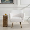 Oasis White Swivel Chair, Accent Chair by Uttermost, 29.5" width x 32" height x 33.5" depth thumbnail 4