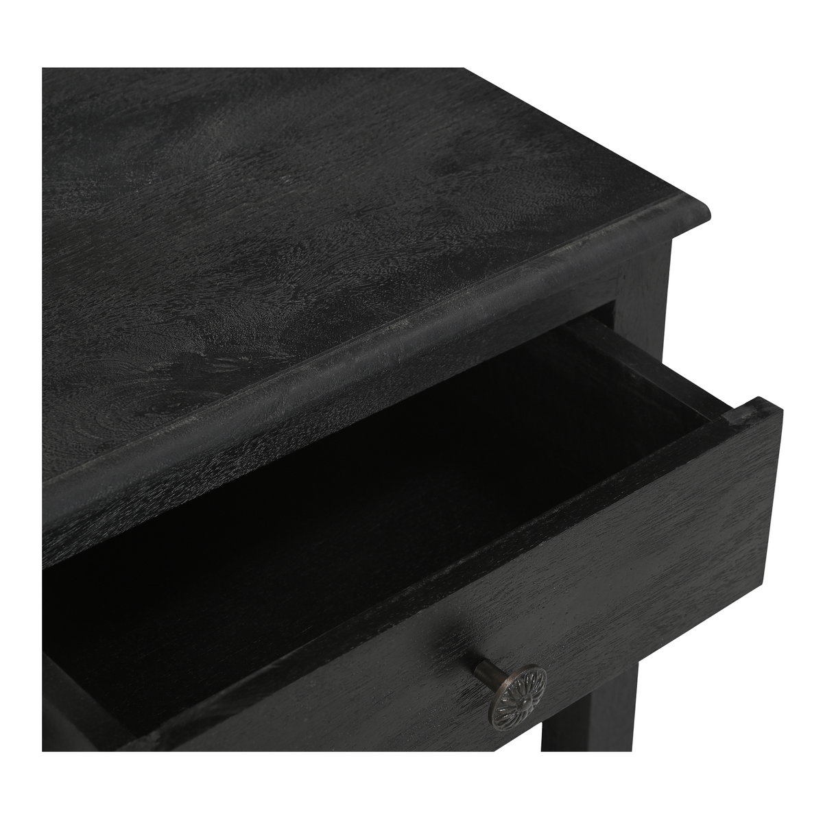 Corrine Nightstand Antique Black, by Moe's Home, 19" width x 23" height x 14" depth View 4