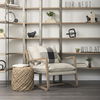 Taunton 80L x 10.5W x 90H Medium Brown Wood with Antique Nickel Metal Frame 6 Tier Shelving Unit thumbnail 2