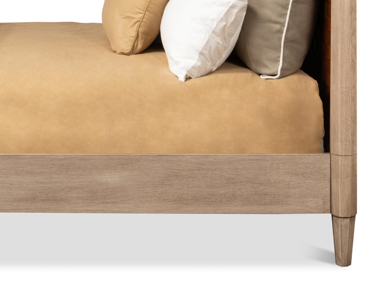 Marcus King Bed, by Sarreid, 7'3" length x 6'11" width x 6' height View 8