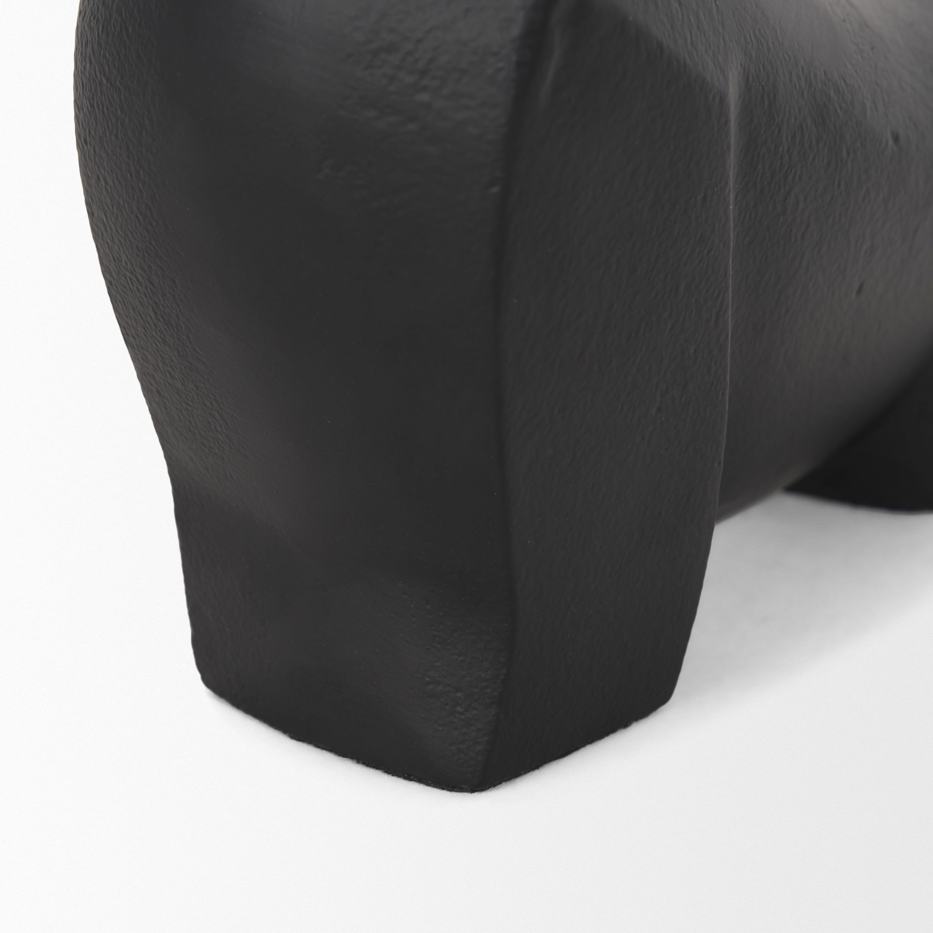 Radu Small Matte Black Metal Bull Decorative Object, by Mercana, 9.5" length x 3.25" width x 7.75" height View 11