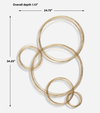 Golden Bubbles Metal Wall Decor, Art by Uttermost, 24.75" width x 34.25" height x 1.13" depth thumbnail 3