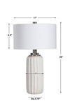 Azariah White Crackle Table Lamp thumbnail 2