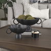 Radka Large Matte Black Metal Decorative Bowl thumbnail 2