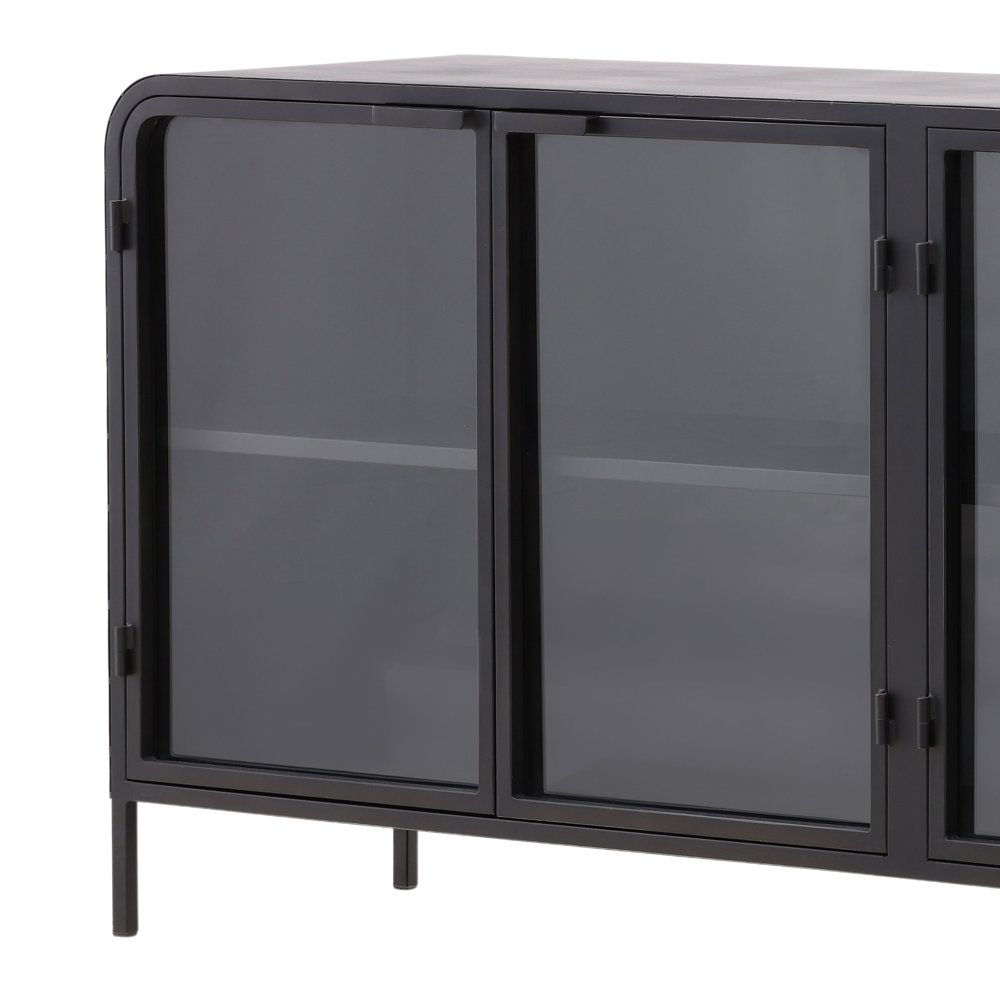 Jarin Sideboard Black, Sideboards & Buffet by Dovetail, 78.5" width x 34" height x 18" depth View 6