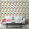 Coral & Green Lady Slipper Wallpaper, by York Wall, 27' length x 2'3" width x 0.02" depth thumbnail 4