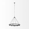 Decamp I (47.2'x36.2') Black Metal Chassis Glass Tube Twelve Light Chandelier, by Mercana, 47.24" length x 47.24" width x 36.22" height thumbnail 3