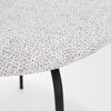 Casey Curved Back Dining Side Chair | Gray Fabric with Black Metal, Dining Chair by Mercana, 21.26" length x 20.08" width x 31.25" height thumbnail 14