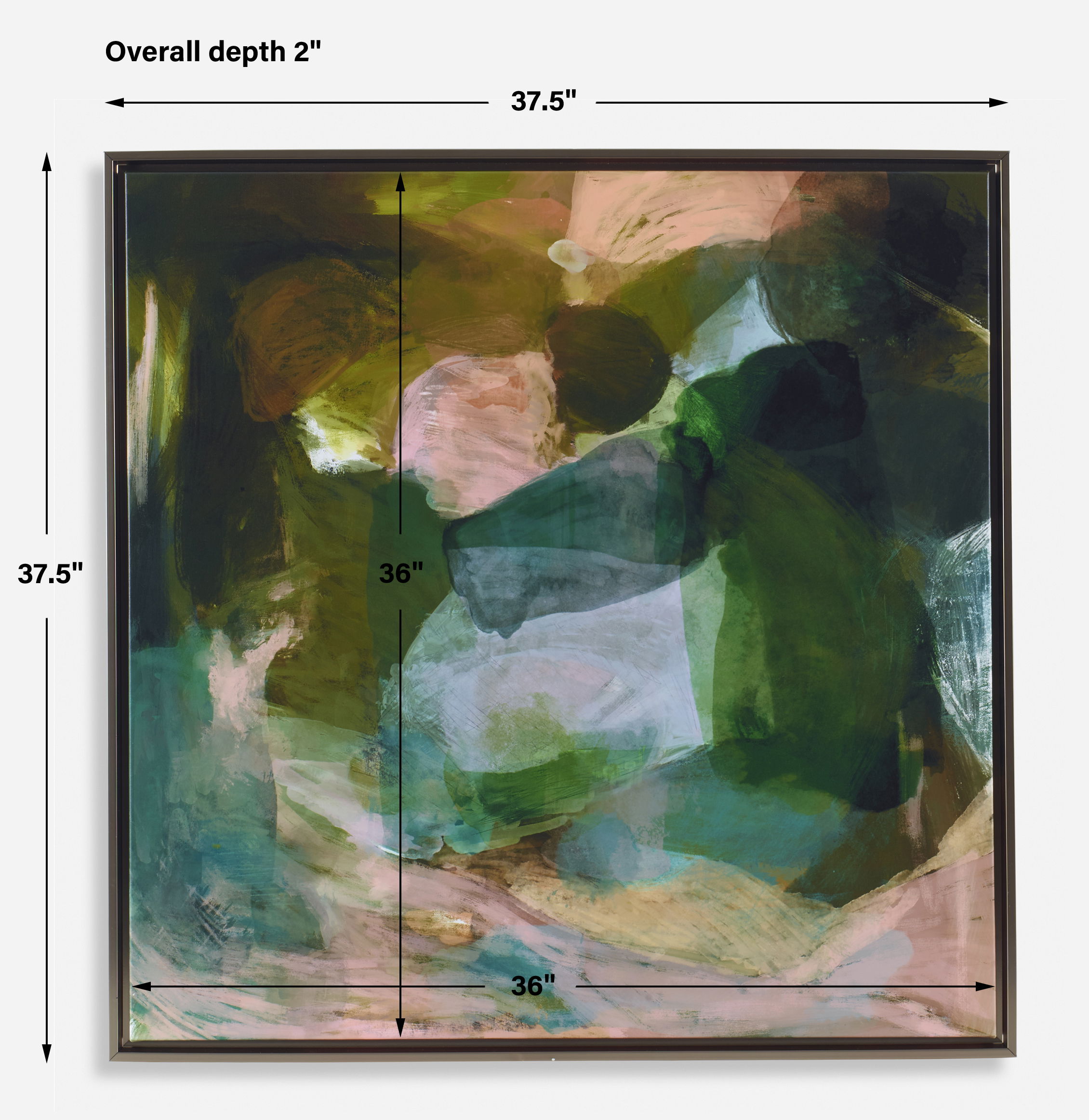 Forever Ever Framed Abstract Art, Painting by Uttermost, 37.5" width x 37.5" height x 2" depth View 3