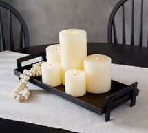 Online Designer Patio Barrett Cast Candle Tray with legs, Rectangular