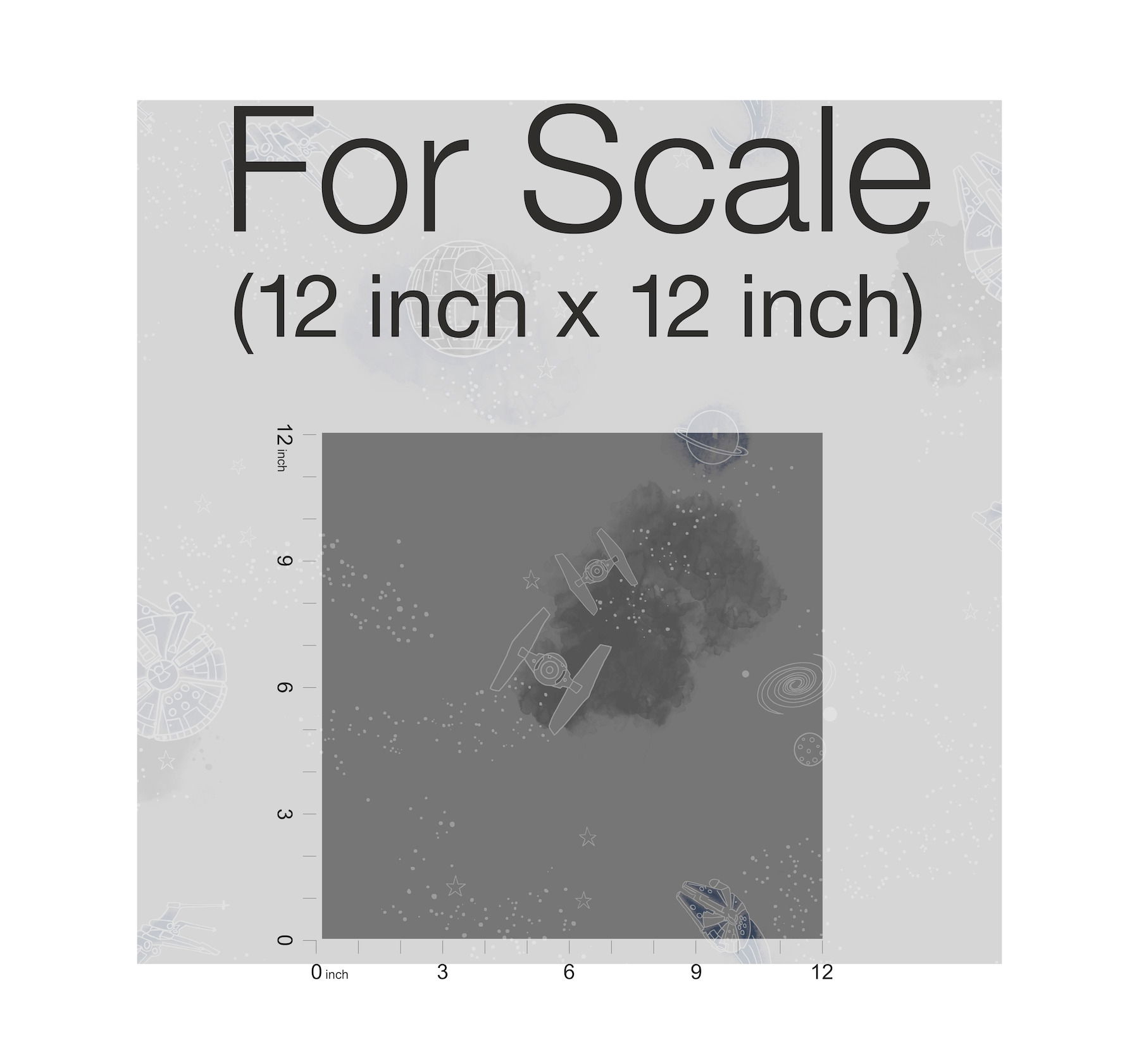 Star Wars: Good Night Galaxy Black Wallpaper, by York Wall, 33' length x 1'8.5" width x 0.02" depth View 3