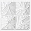 Snowdrift Sculpted White Wall Decor Set/4, Sculptural Wall Art by Uttermost, 15.25" width x 15.25" height x 3" depth thumbnail 1
