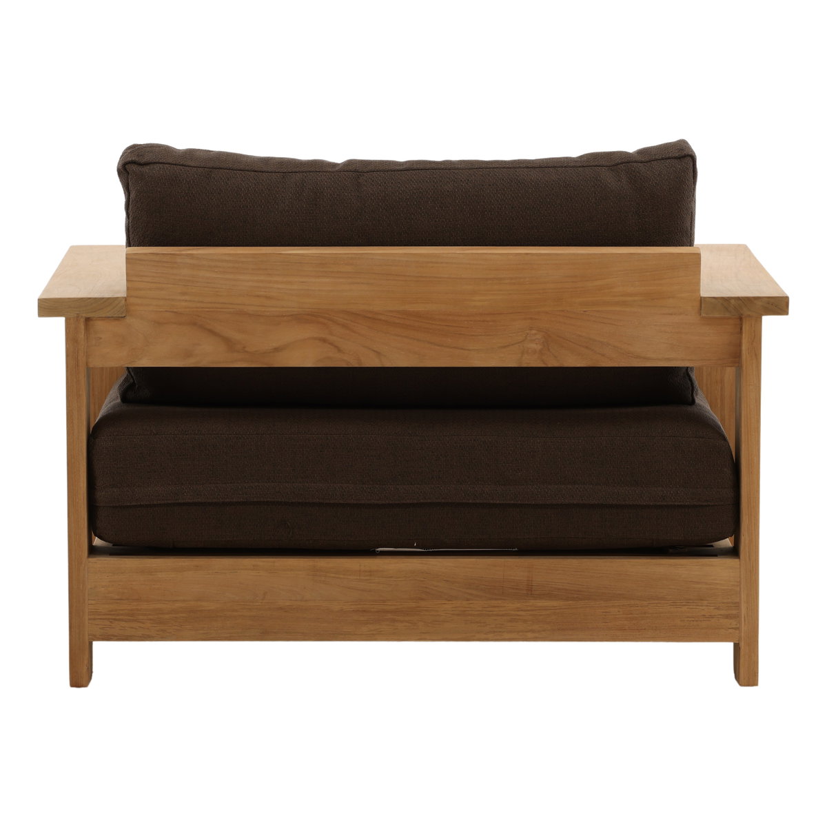 Naya Outdoor Sofa Chair Brown, Accent Chair by Dovetail, 43.3" width x 30.3" height x 33.46" depth View 4