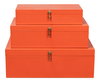 Cosmos Nesting Boxes S/3 Orangeade, by Sarreid, 1'4" length x 2' width x 8" height thumbnail 2