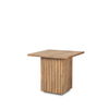 June Light Brown Wood with Fluting Square Side Table thumbnail 0