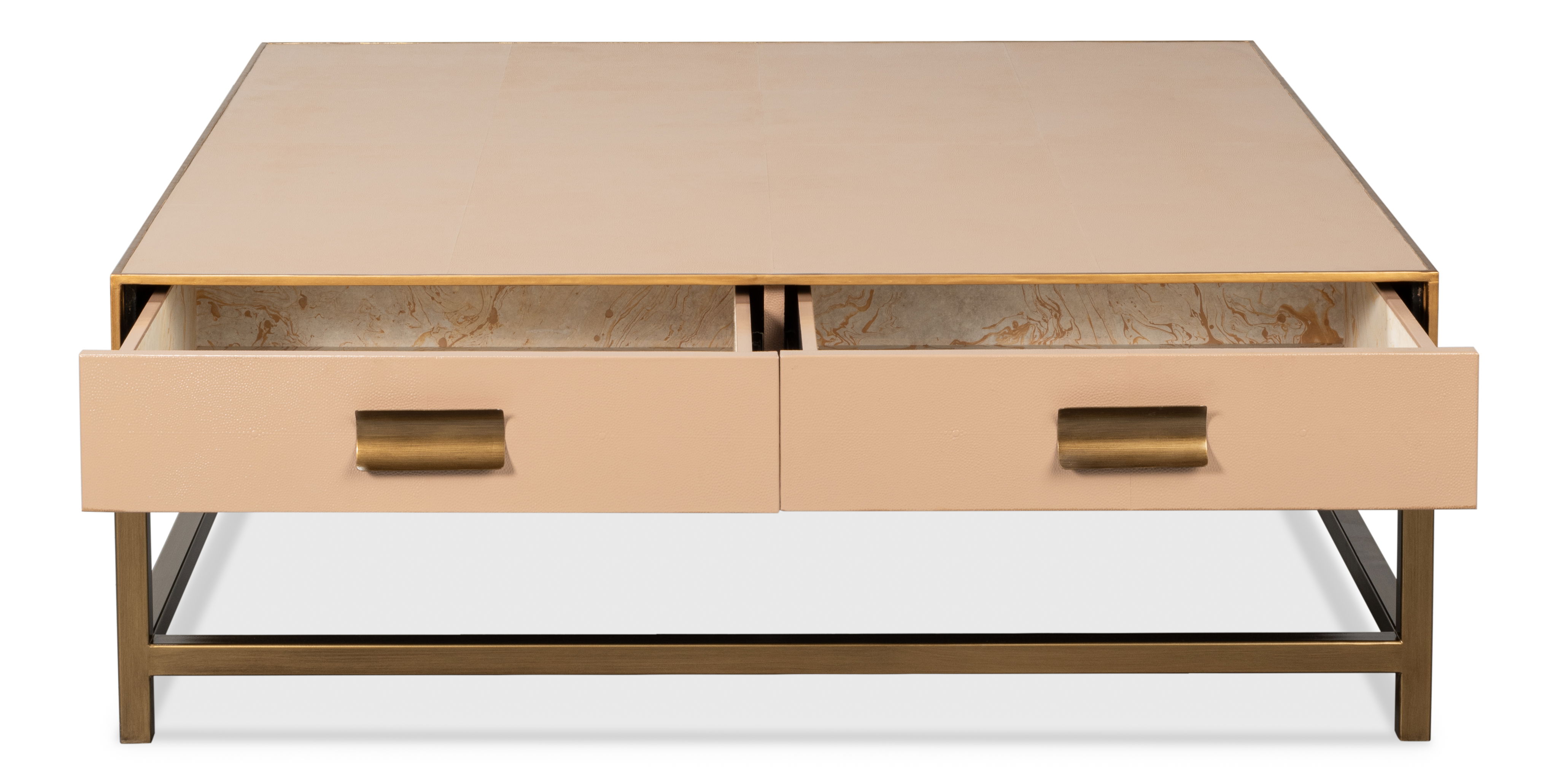 Gideon Shagreen Sq.Coffee Table Mushroom large image 